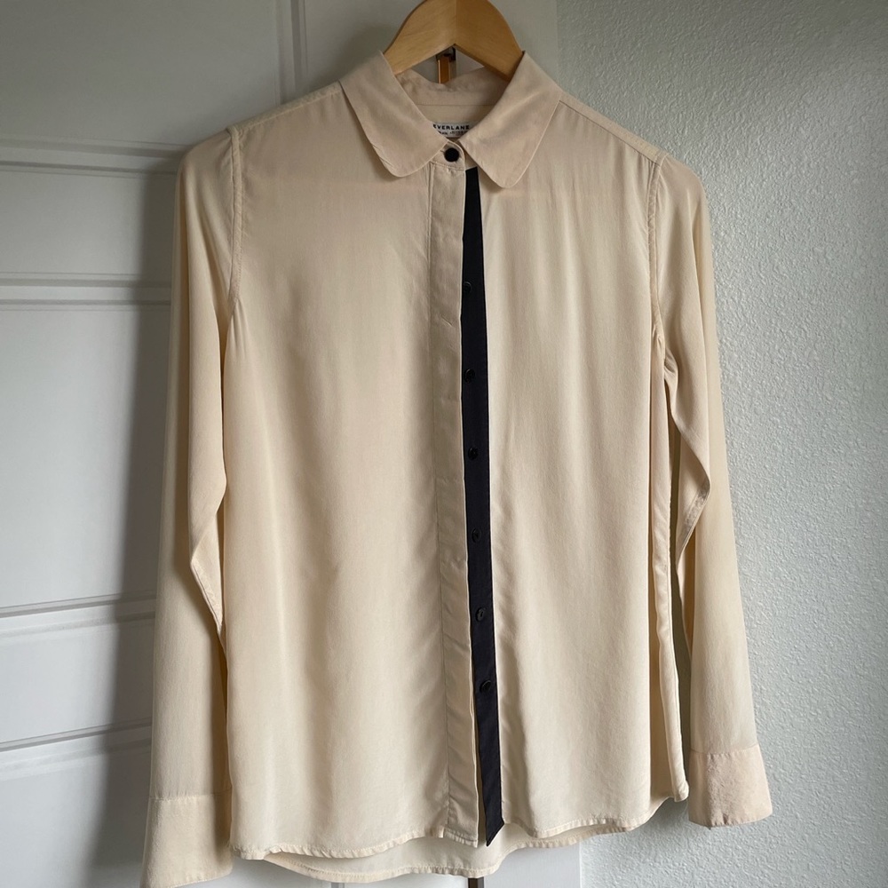 Everlane Contrast Silk Button down